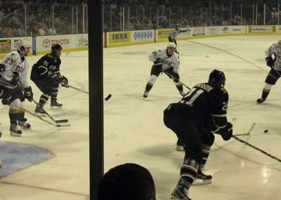 What a view we had third row from the glass behind the net