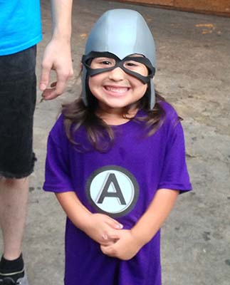 This little 'bat was very proud to show her fandom!